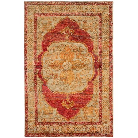 Safavieh Tangier Hand-Knotted Rectangle Rug Red Orange & Beige - 5 x 8 ft. TGR603A-5